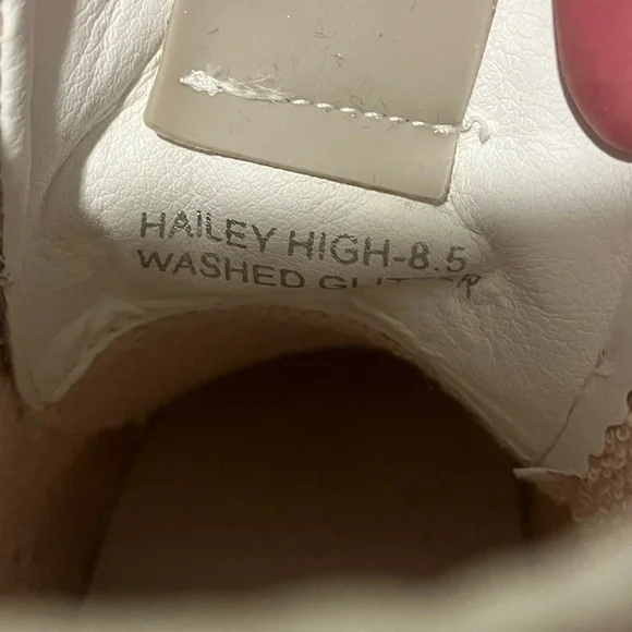 EUC Shu Shop Women’s Hailey Glitter High-Top Sneakers - Picture 7 of 8